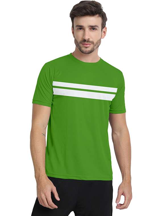 men striped round neck t-shirt