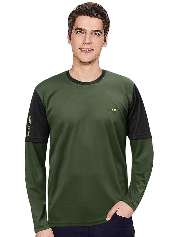men printed long sleeve t-shirt