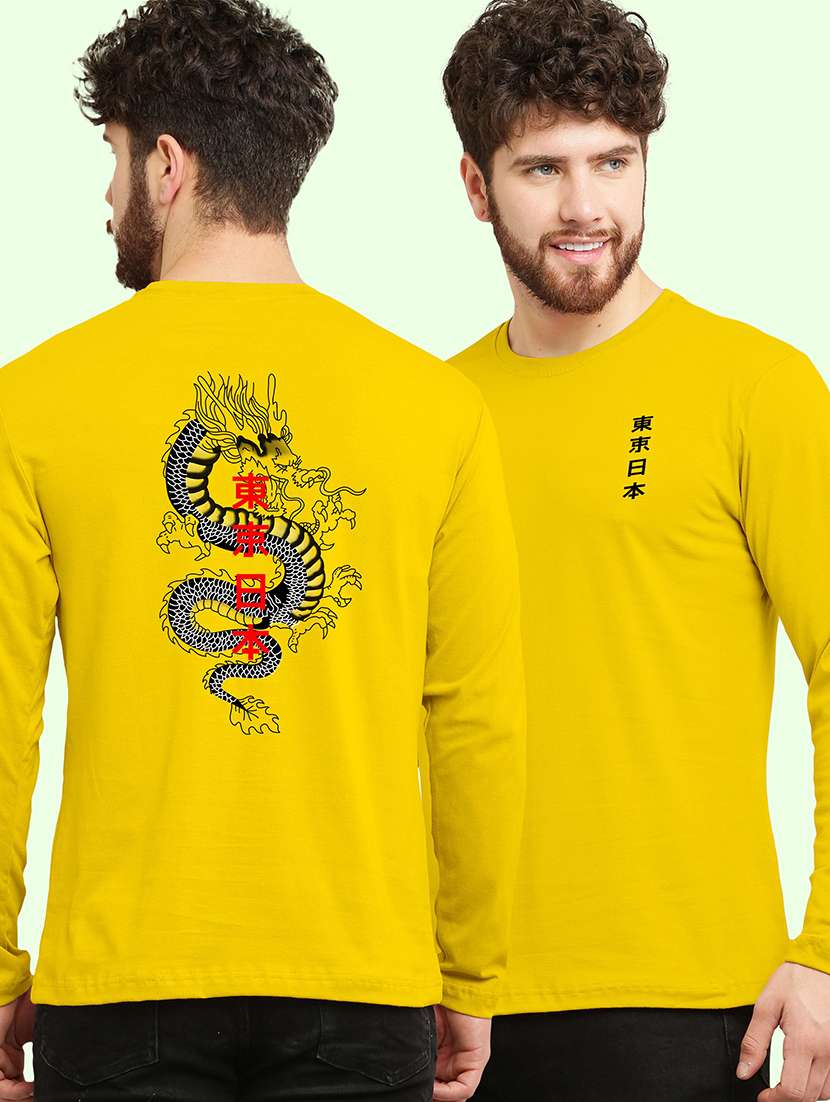 men printed long sleeve t-shirt