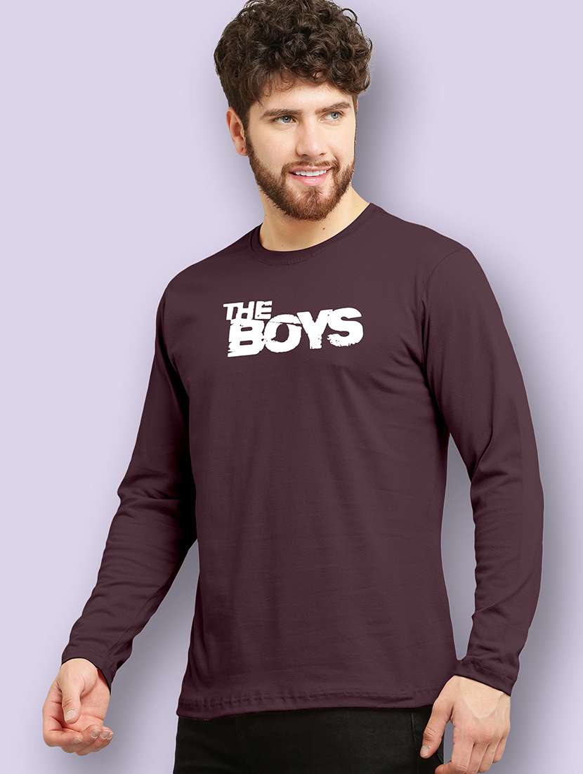 men solid long sleeves t-shirt