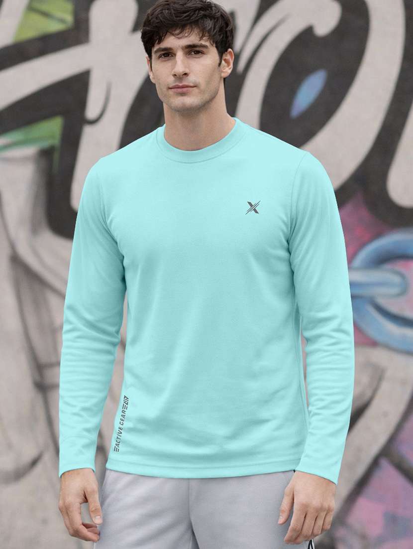 men solid round neck regular fit t-shirt