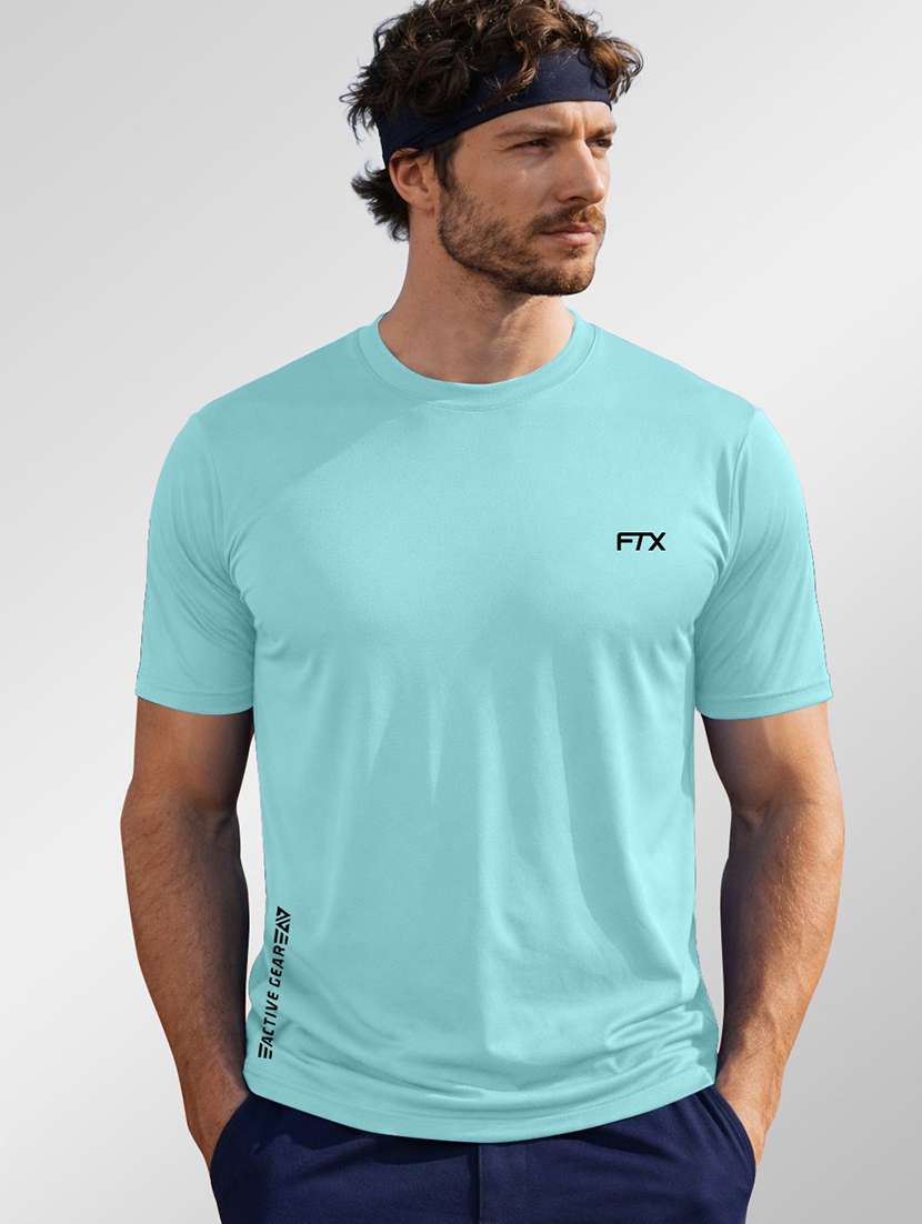 men solid round neck regular fit t-shirt