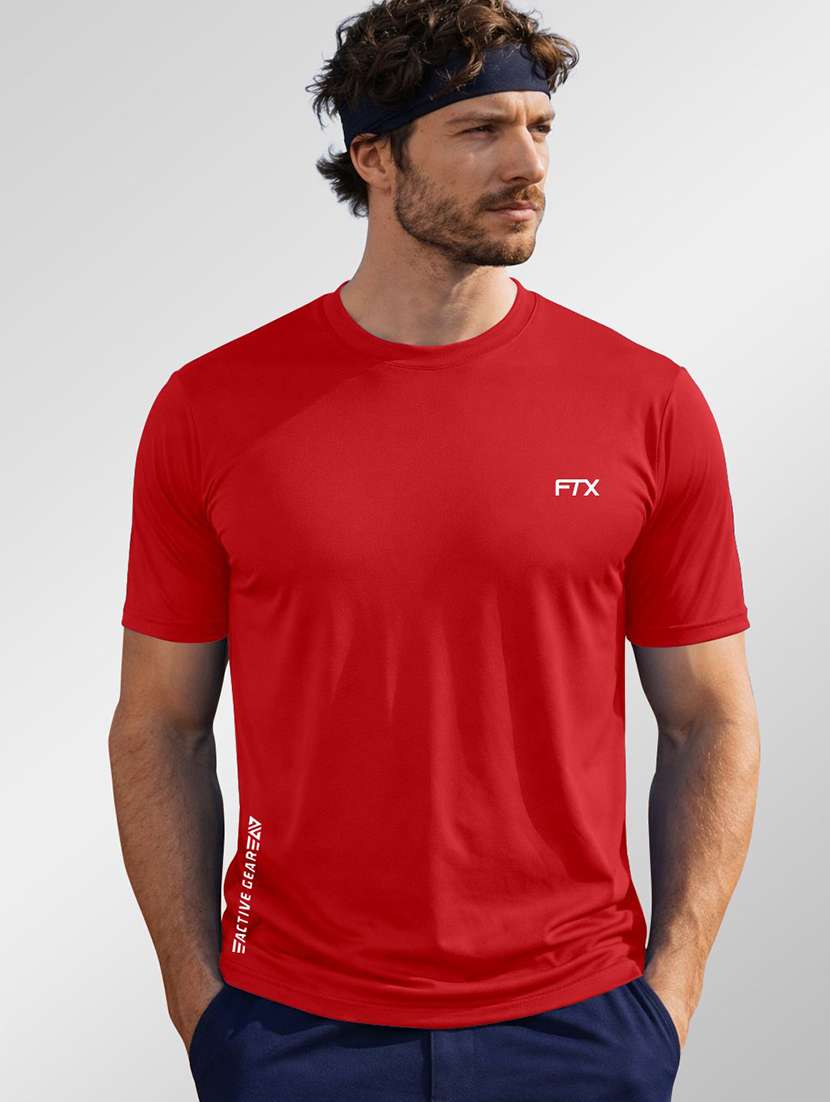 men solid round neck regular fit t-shirt
