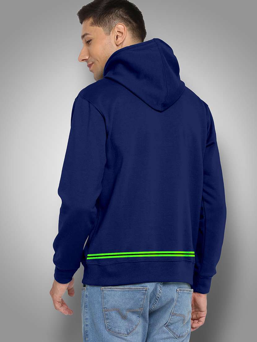 men solid long sleeve hooded sweatshirt - 22355542 -  Standard Image - 3