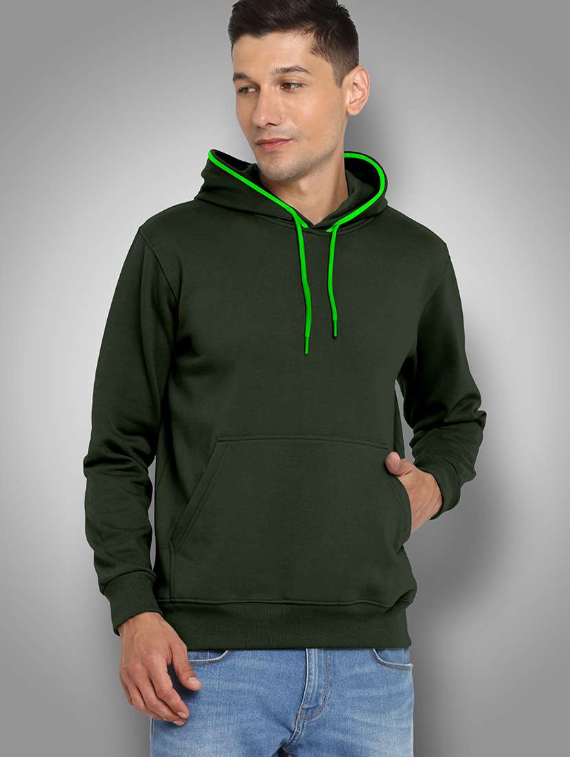 men solid long sleeve regular fit sweatshirt