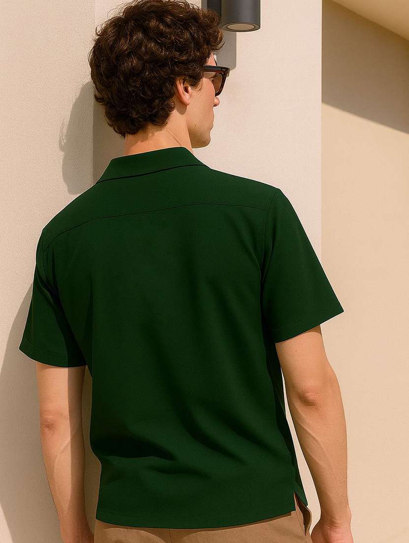 men solid with work short sleeve regular fit casual shirt - 22355627 -  Standard Image - 3