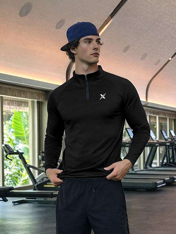 men pack of 2 solid long sleeve sports t-shirt - 22355730 -  Standard Image - 3