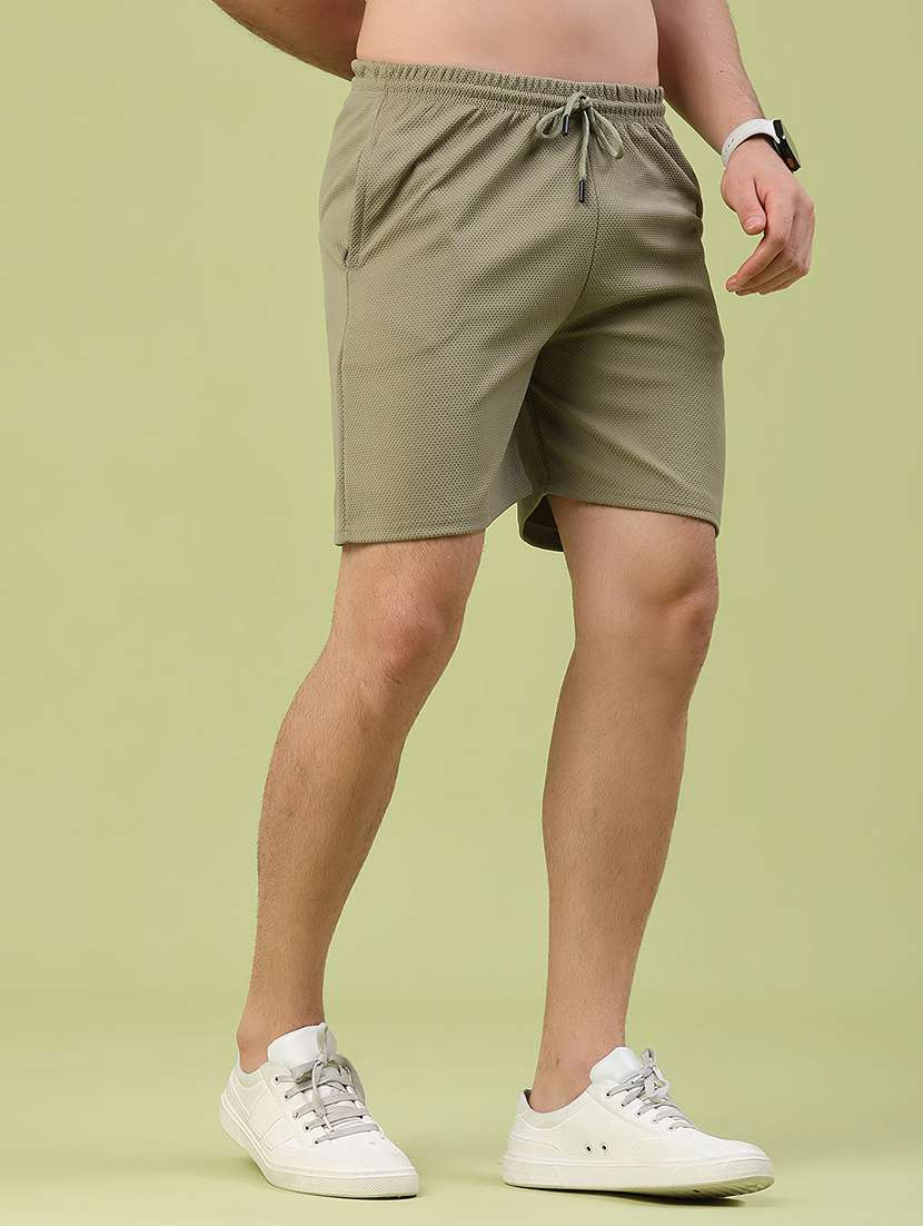 men textured mid rise slim fit shorts - 22355895 -  Standard Image - 3