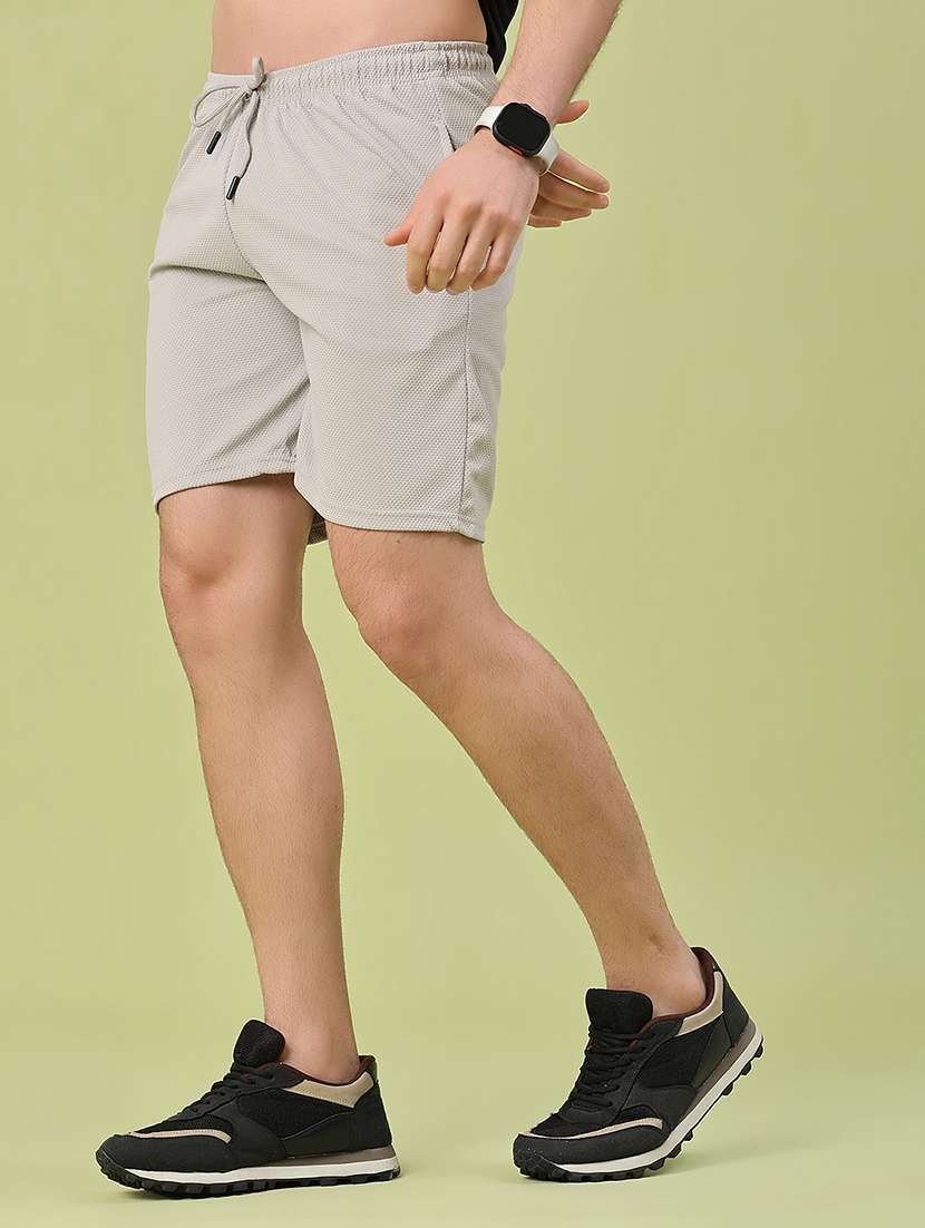 men textured mid rise slim fit shorts - 22355896 -  Standard Image - 3