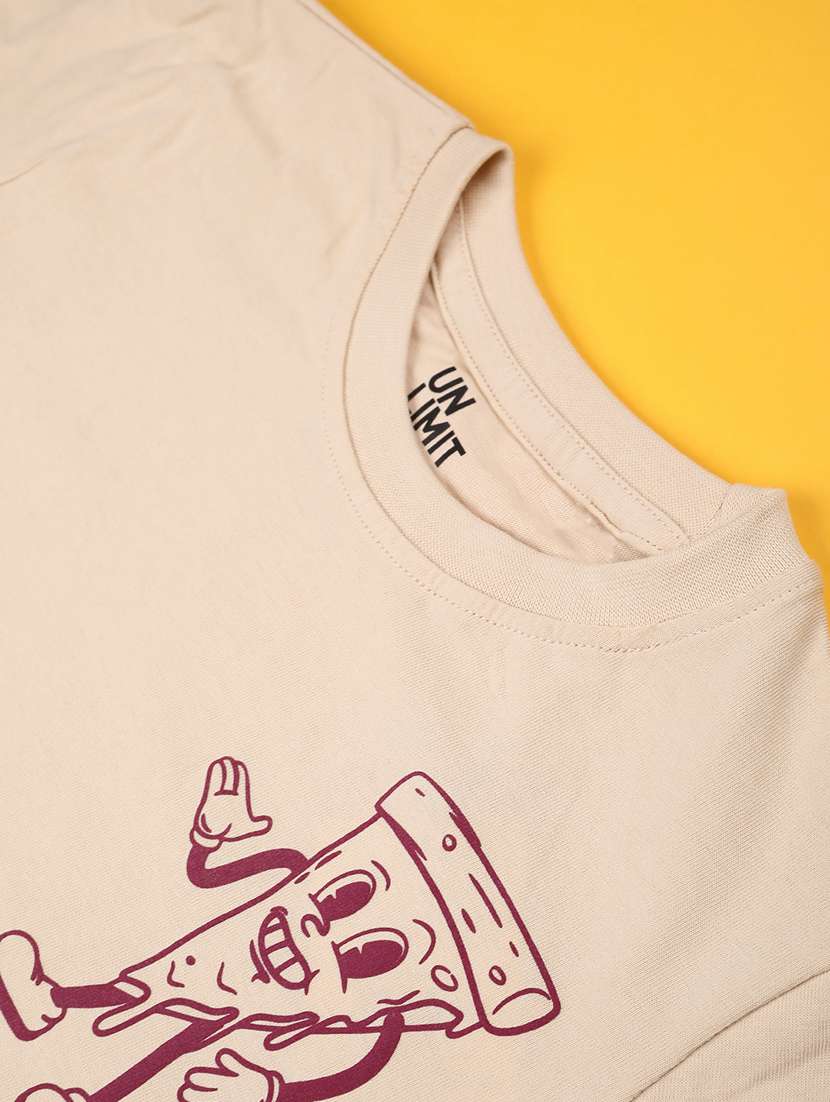 kids beige cotton blend t-shirt - 22355913 -  Standard Image - 3