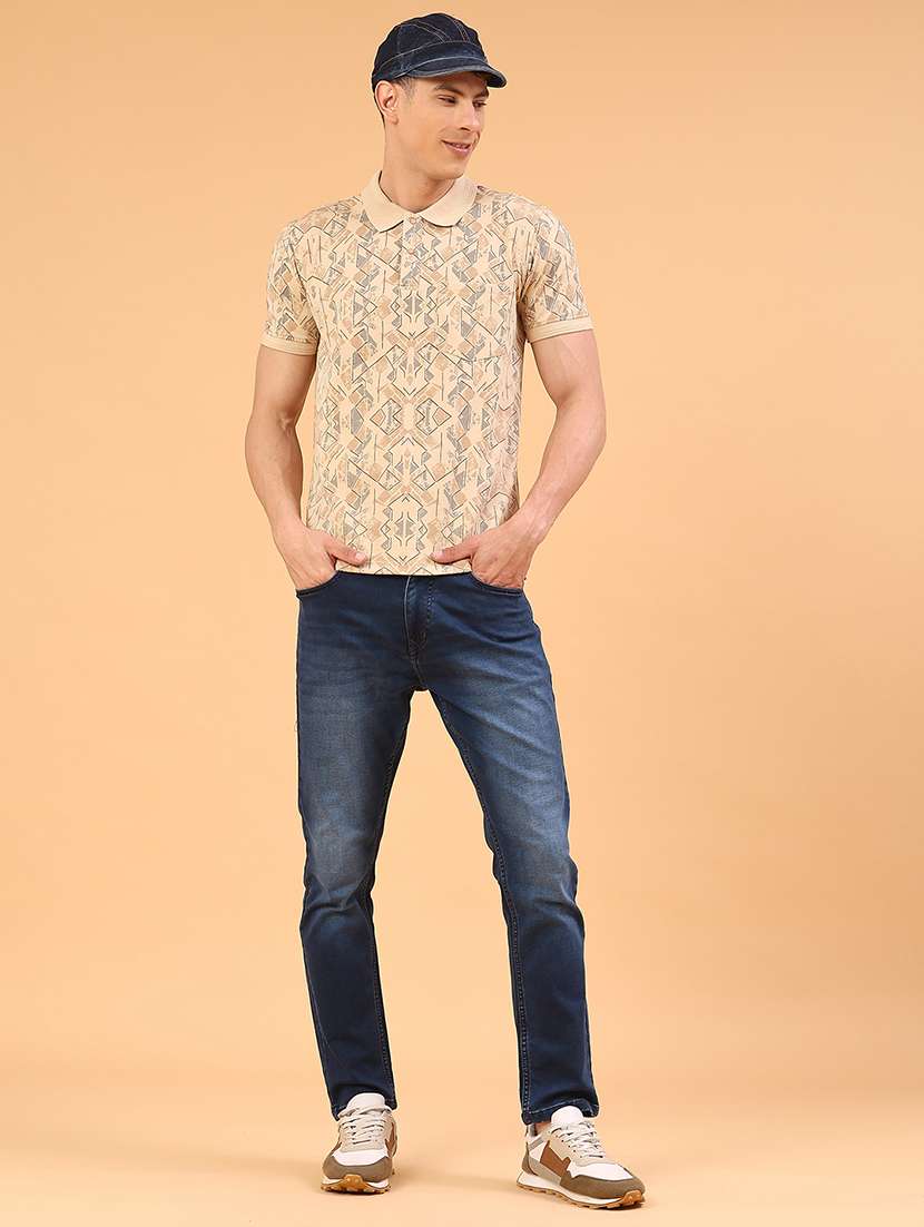 men washed mid rise full length slim fit jeans - 22356052 -  Standard Image - 5