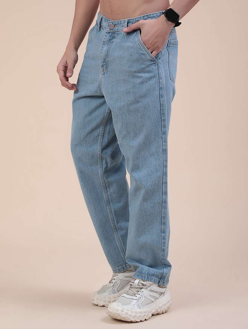 men plain mid rise full length relaxed fit jeans - 22356070 -  Standard Image - 3