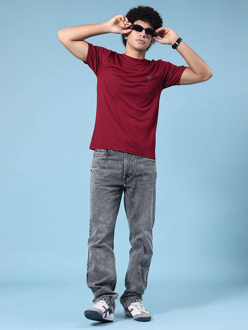 men plain mid rise full length straight jeans - 22356079 -  Standard Image - 5