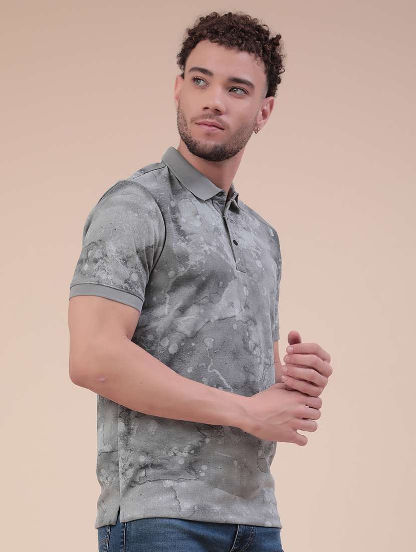 men printed short sleeve regular fit polo t-shirt - 22356153 -  Standard Image - 3