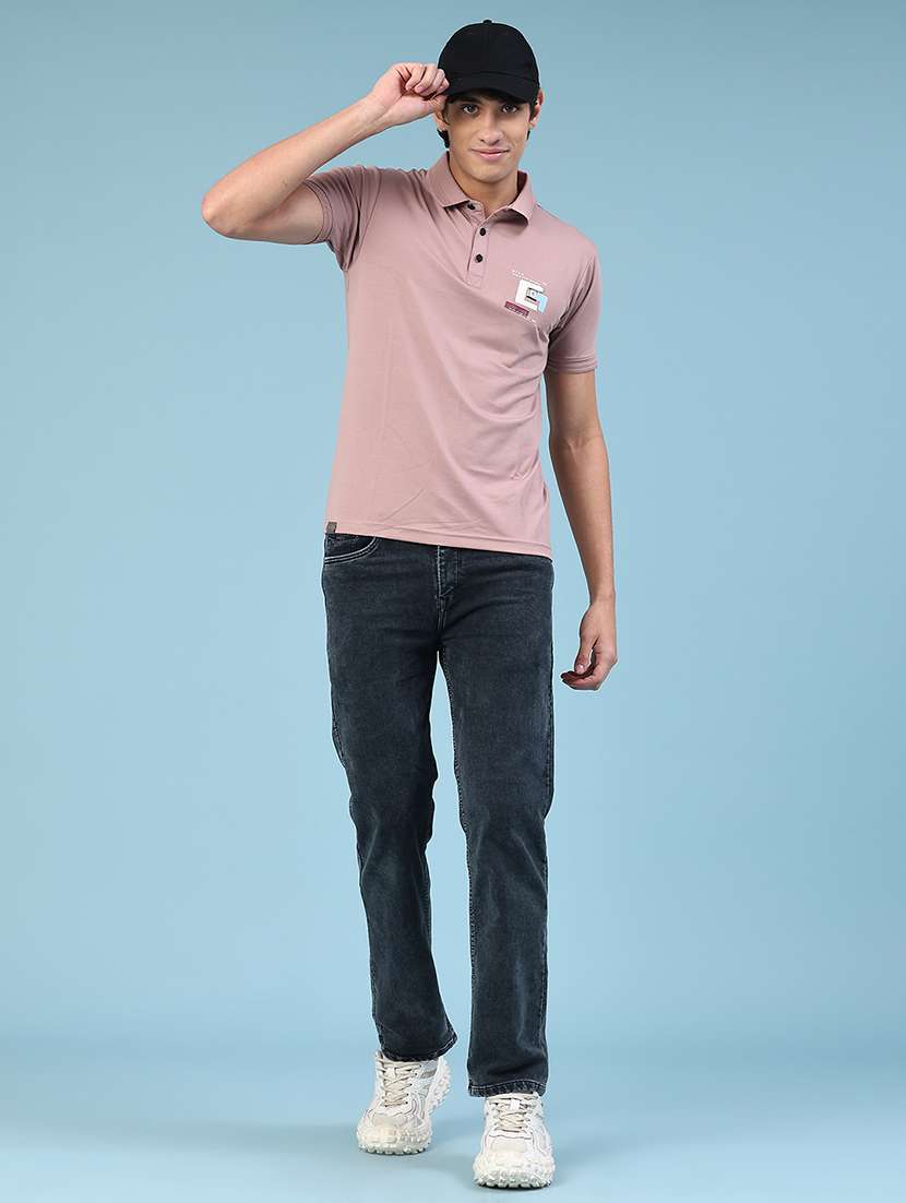men printed short sleeve slim fit polo t-shirt - 22356171 -  Standard Image - 3