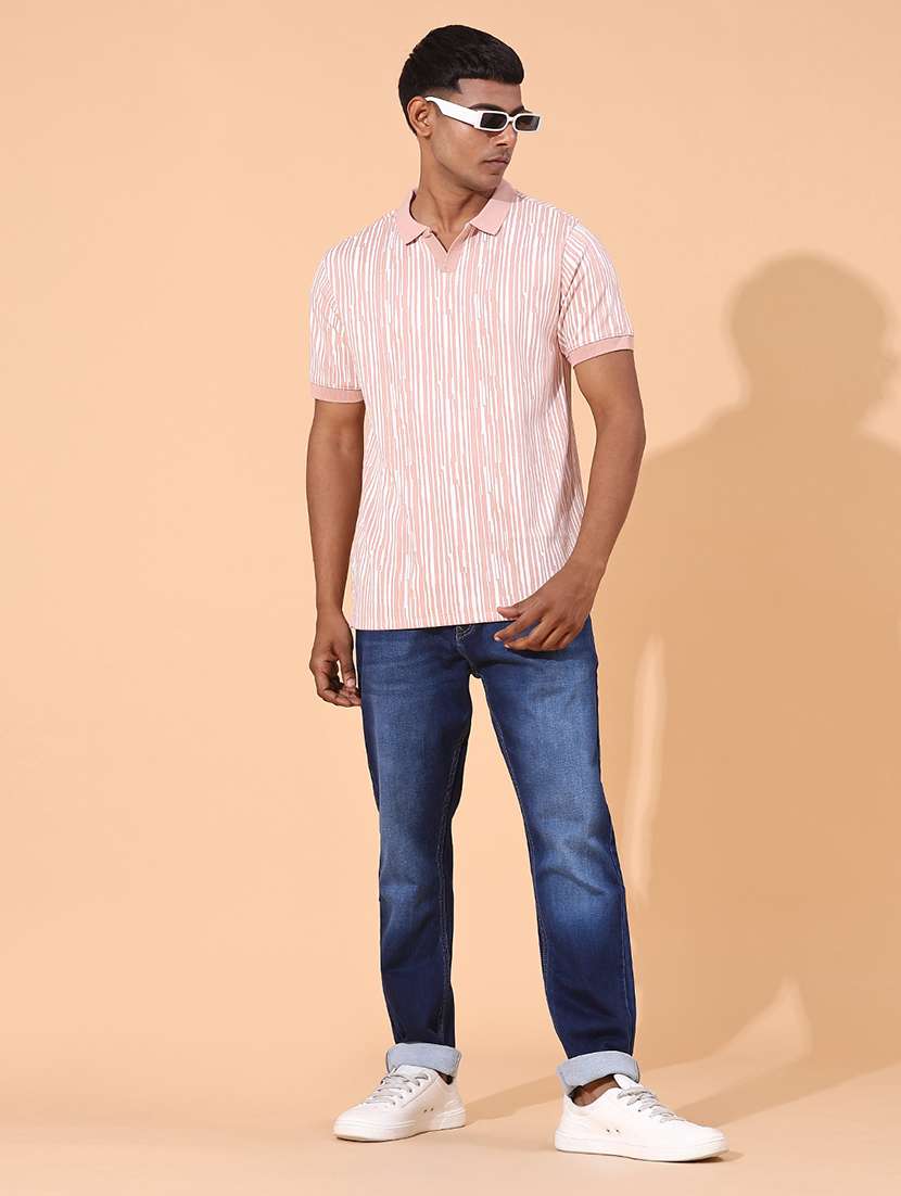 Men Printed Short Sleeve Regular Fit Polo T-shirt - 22356184 -  Standard Image - 3