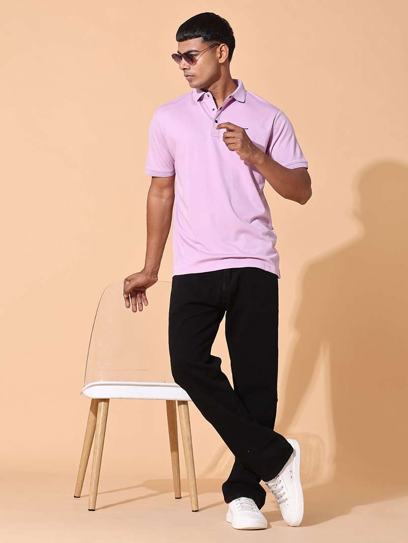 men solid short sleeve regular fit polo t-shirt - 22356189 -  Standard Image - 3