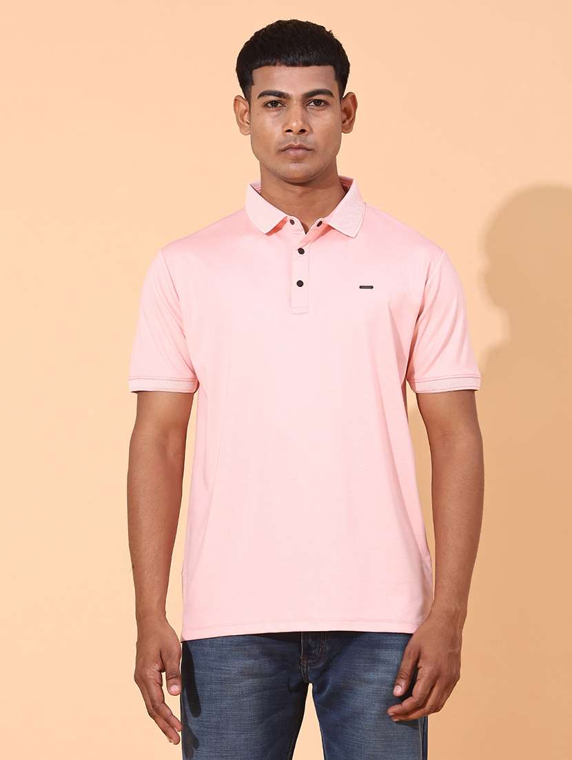men solid short sleeve regular fit polo t-shirt