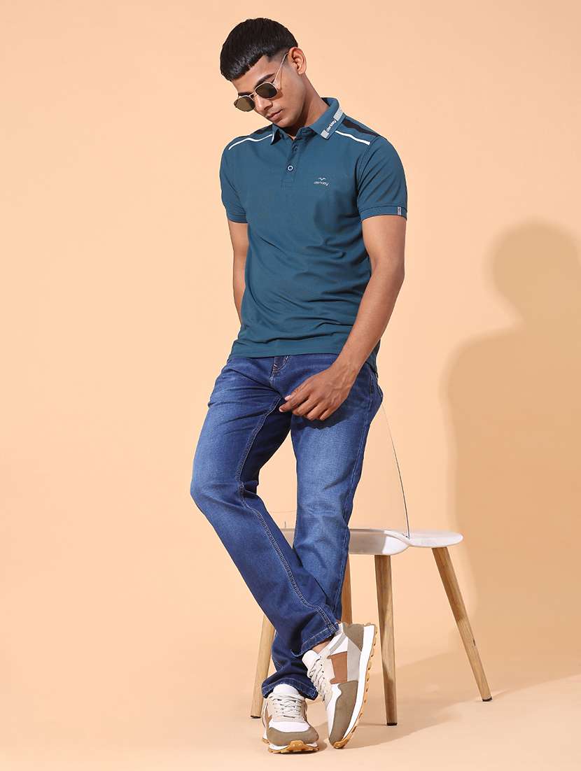 men solid short sleeve slim fit polo t-shirt - 22356201 -  Standard Image - 3
