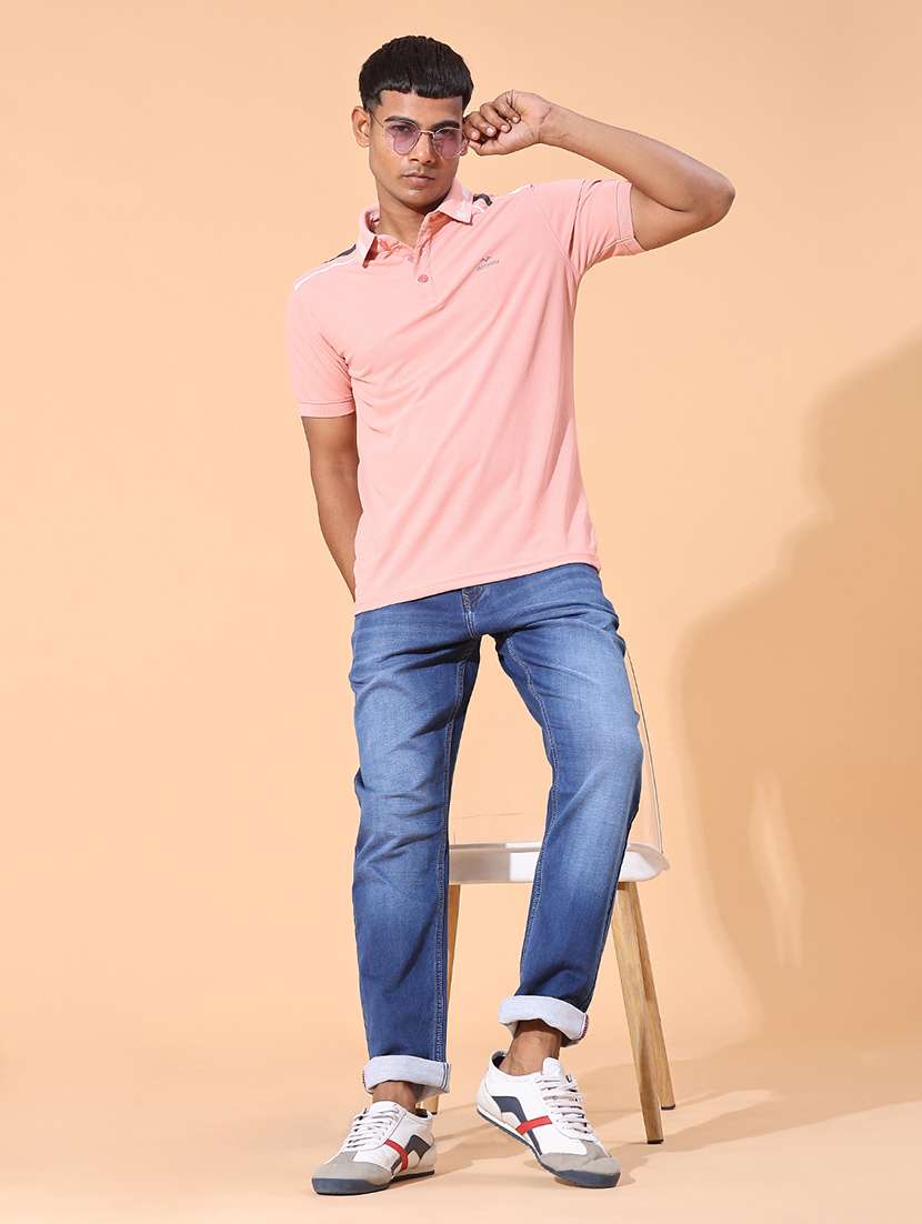 men solid short sleeve slim fit polo t-shirt - 22356203 -  Standard Image - 3