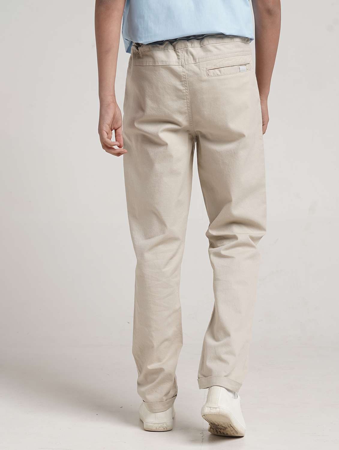 boys solid mid rise straight chino - 22356429 -  Standard Image - 3