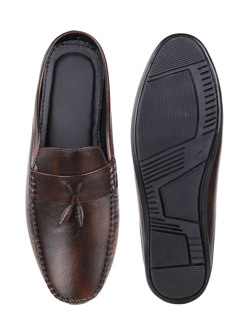 men solid slip on tassel details loafer - 22356535 -  Standard Image - 5
