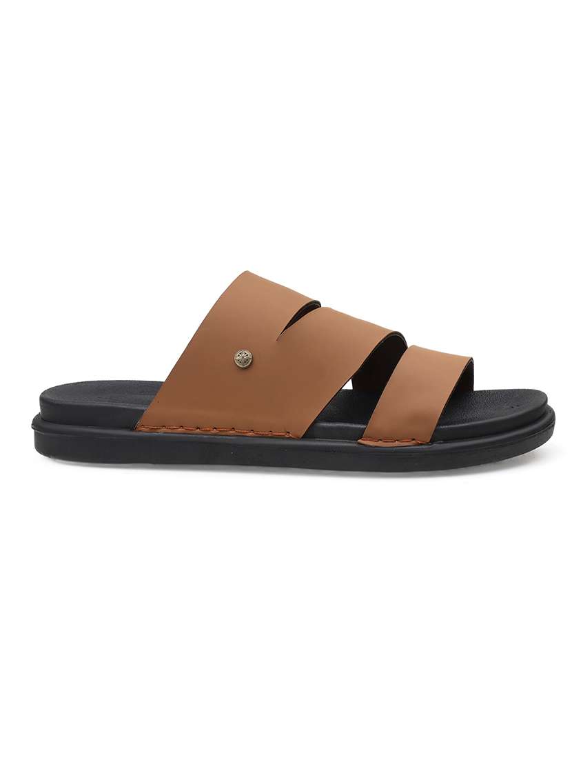 men solid slip on sandal - 22356556 -  Standard Image - 3