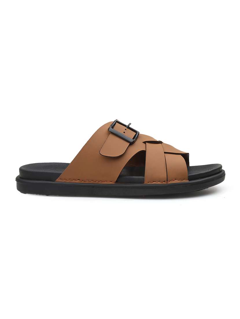 men solid slip on sandal - 22356557 -  Standard Image - 3
