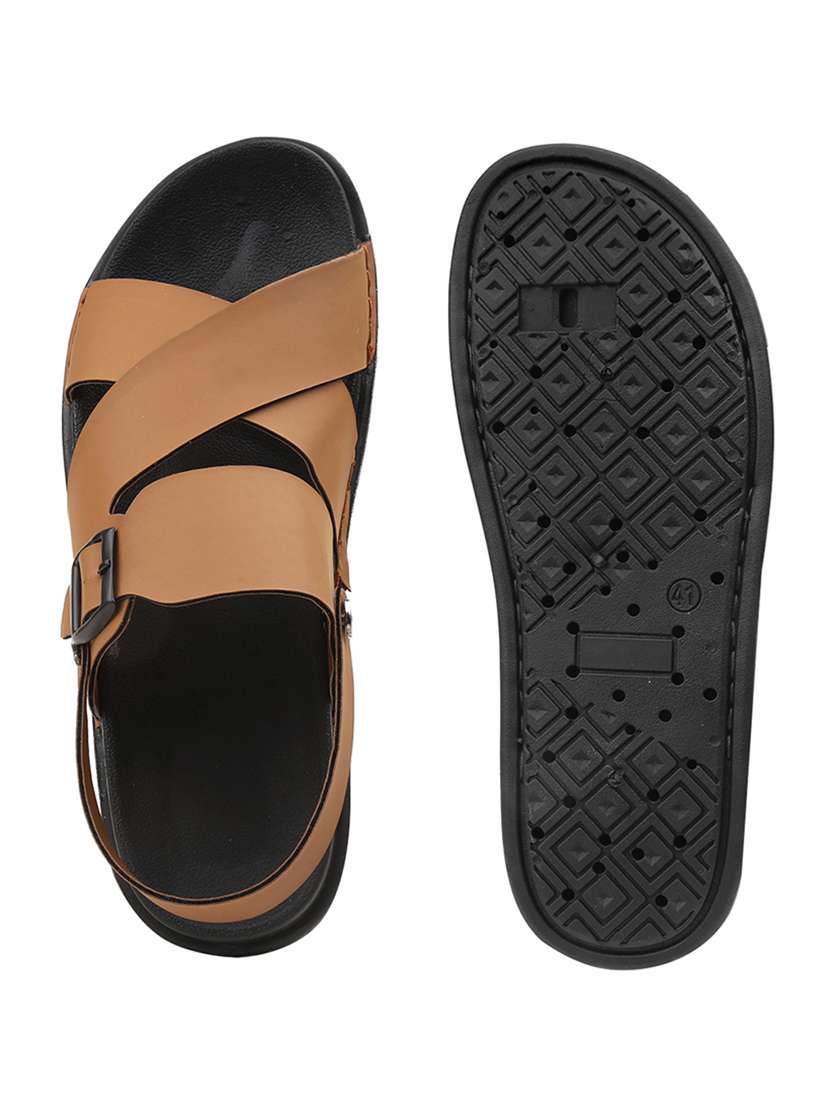 men solid back strap sandal - 22356559 -  Standard Image - 5