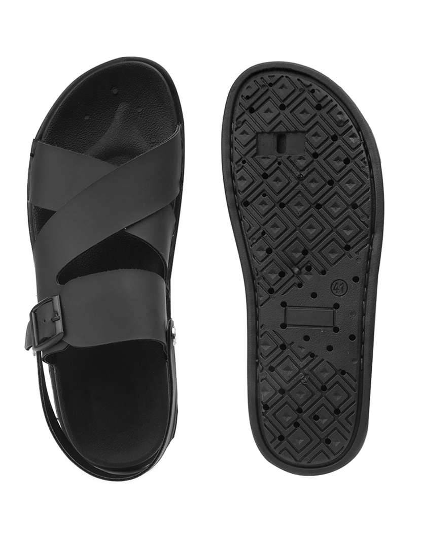 men solid back strap sandal - 22356560 -  Standard Image - 5