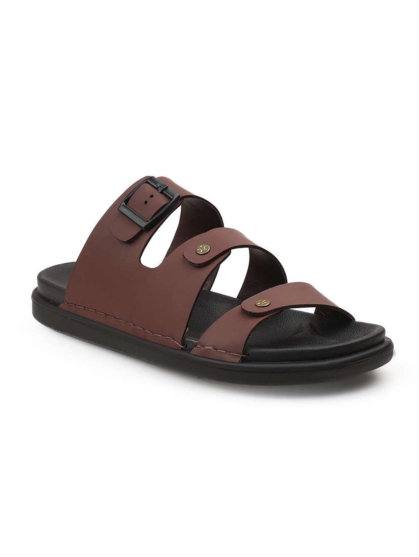men solid slip on sandal - 22356563 -  Standard Image - 3
