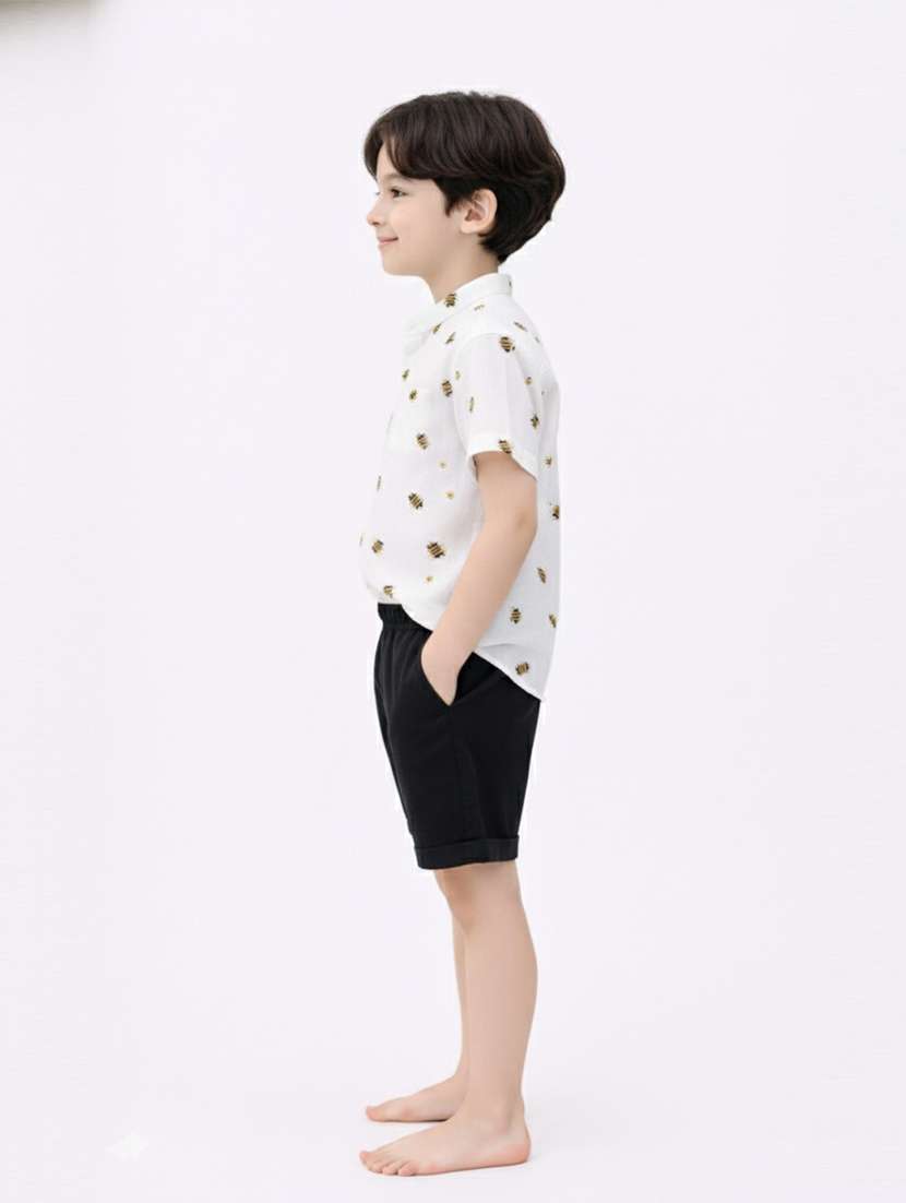 boys printed shirt and short set - 22356581 -  Standard Image - 3