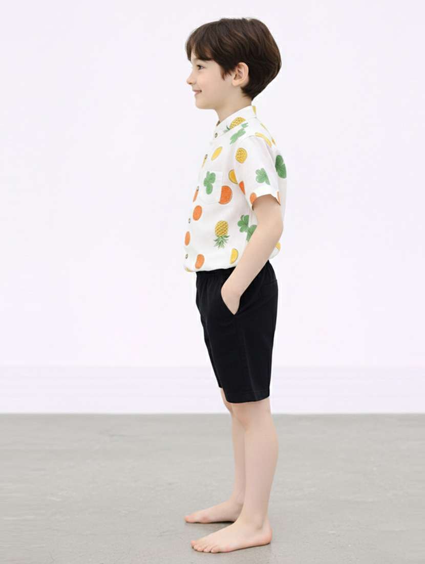 boys printed shirt and short set - 22356632 -  Standard Image - 3