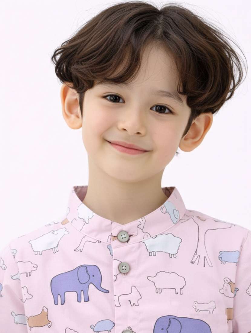 Boys Printed Shirt And Short Set - 22356640 -  Standard Image - 3