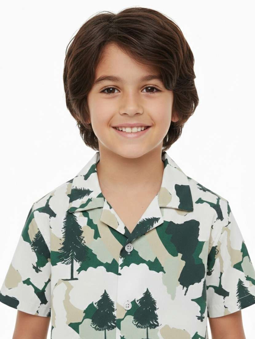 Boys Printed Shirt And Short Set - 22356650 -  Standard Image - 3