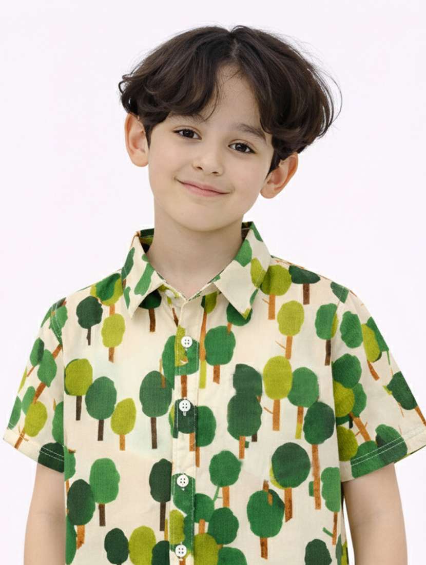 boys printed shirt and short set - 22356659 -  Standard Image - 3
