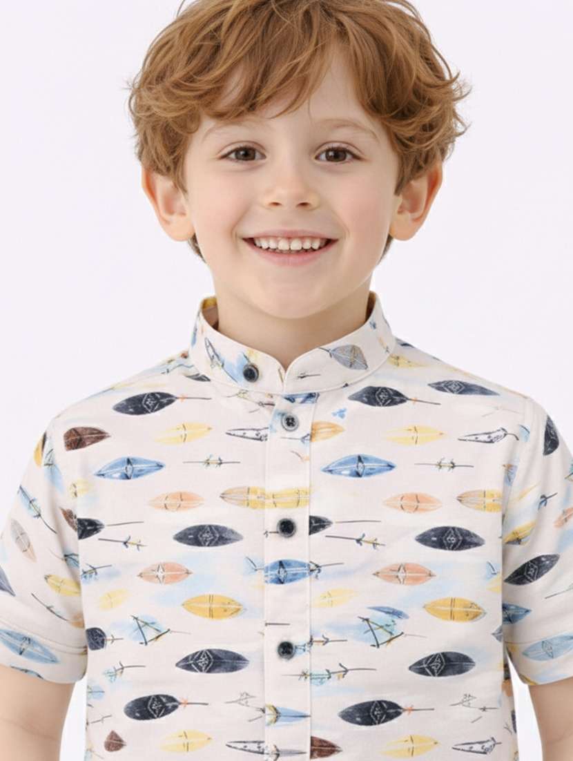 boys printed shirt and short set - 22356699 -  Standard Image - 3