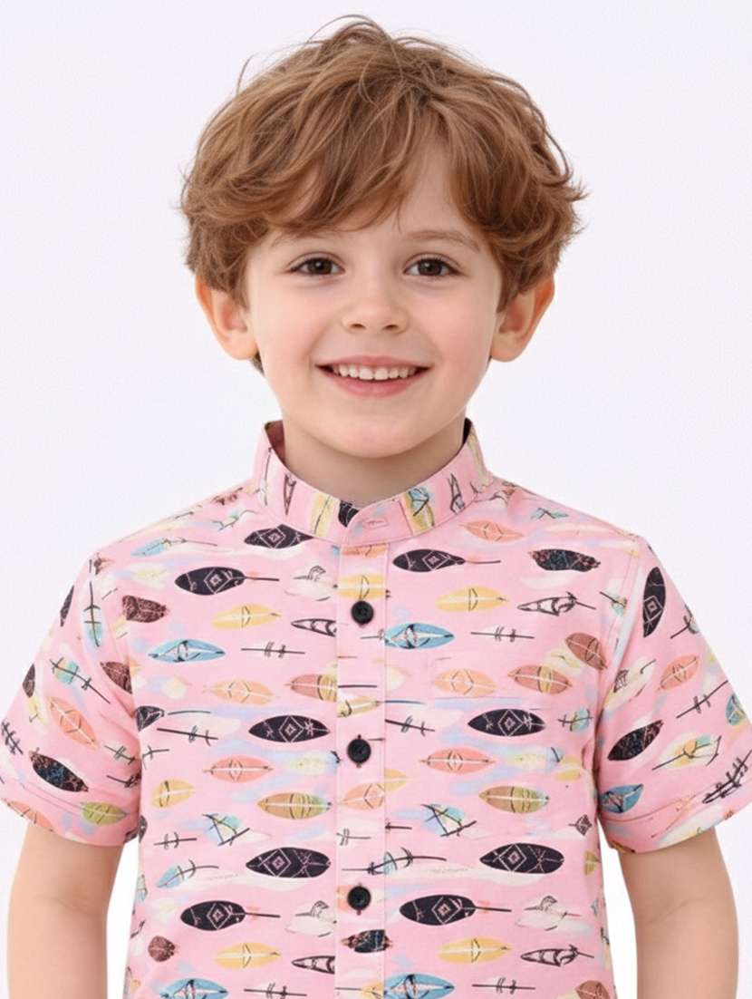 boys printed shirt and short set - 22356703 -  Standard Image - 3