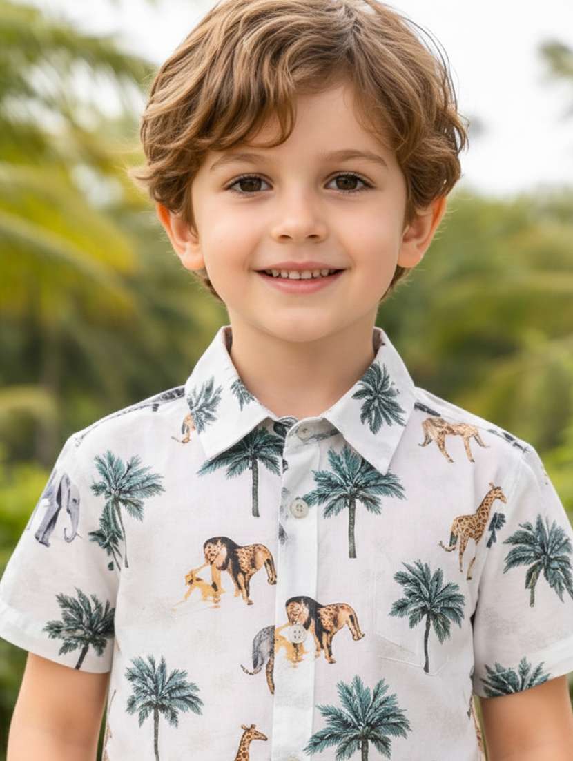 boys printed shirt and short set - 22356718 -  Standard Image - 3