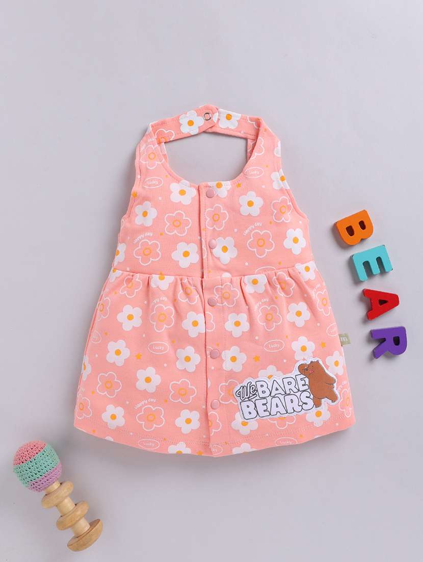 girls printed halter neck sleeveless frock