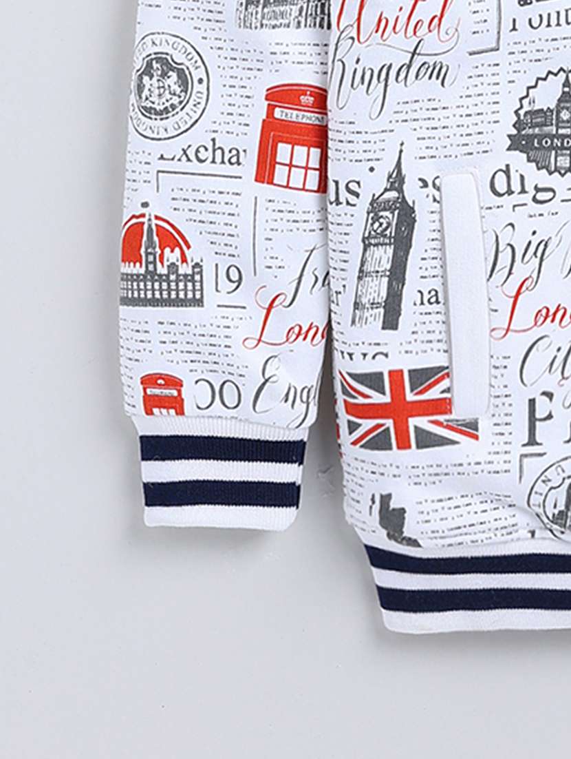 kids printed long sleeve hooded jacket  - 22356896 -  Standard Image - 3