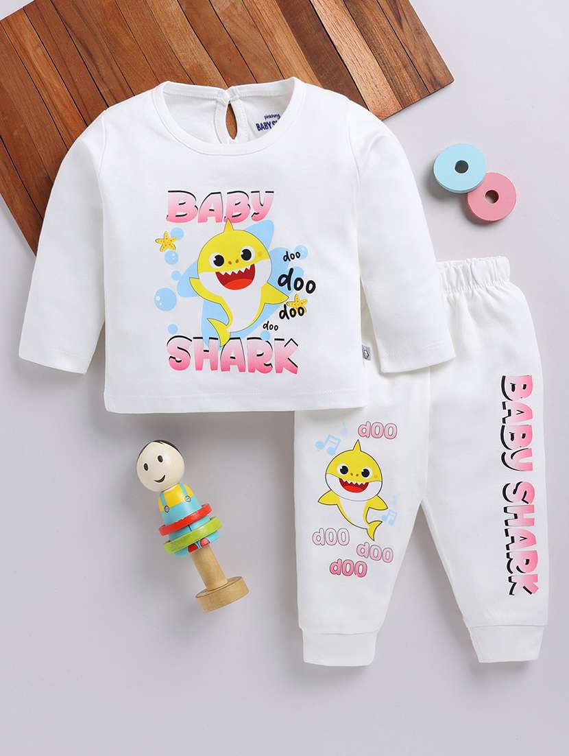 girls printed long sleeve full length set