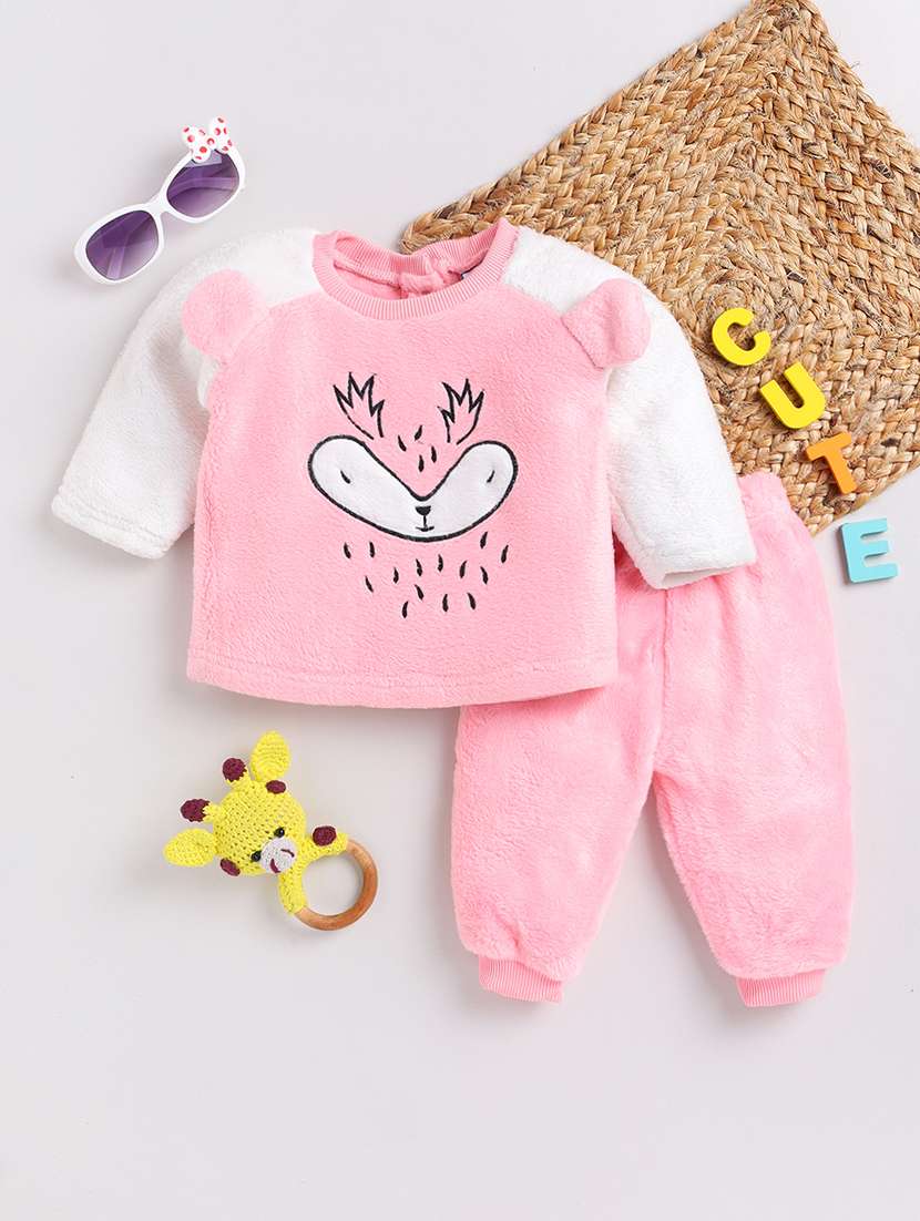 girls self designed long sleeve full length set