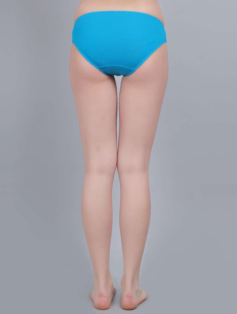women pack of 4 solid mid rise panty - 22356999 -  Standard Image - 3