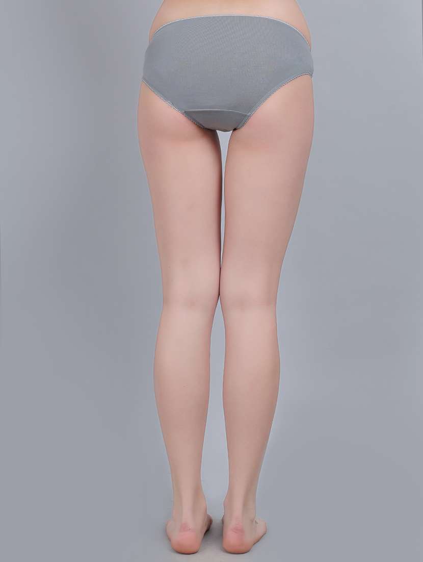 women pack of 4 solid mid rise panty - 22357000 -  Standard Image - 3