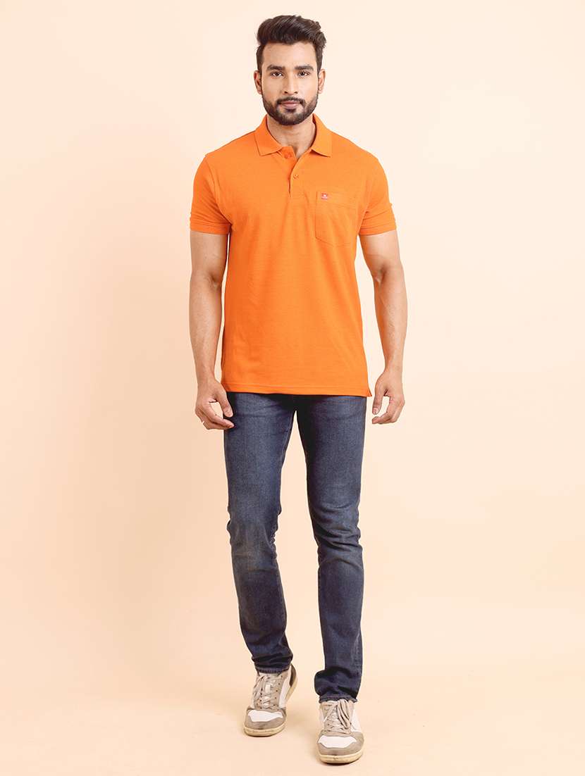 men solid short sleeve polo t-shirt - 22357010 -  Standard Image - 5