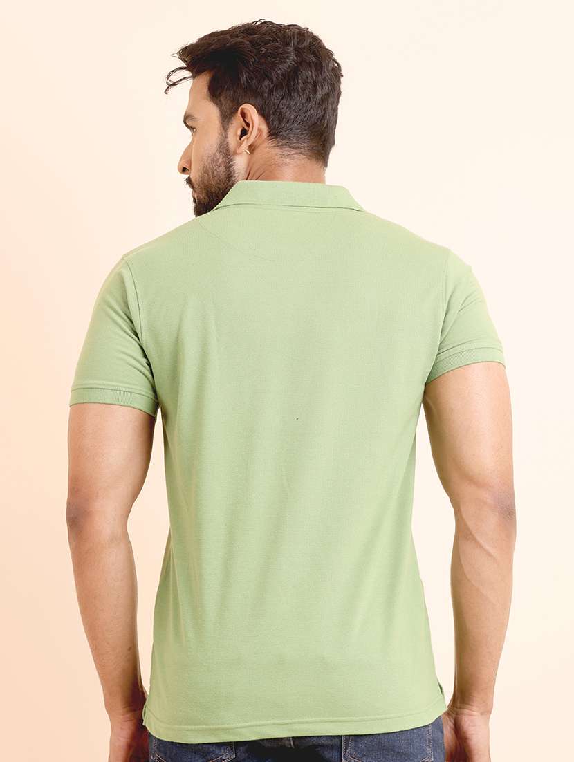 men solid short sleeve polo t-shirt - 22357018 -  Standard Image - 3