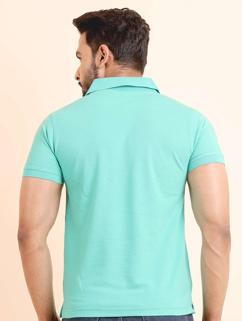 men solid short sleeve polo t-shirt - 22357020 -  Standard Image - 3