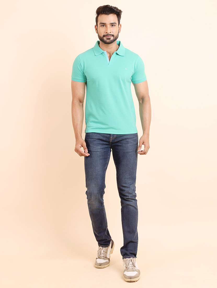 men solid short sleeve polo t-shirt - 22357020 -  Standard Image - 5