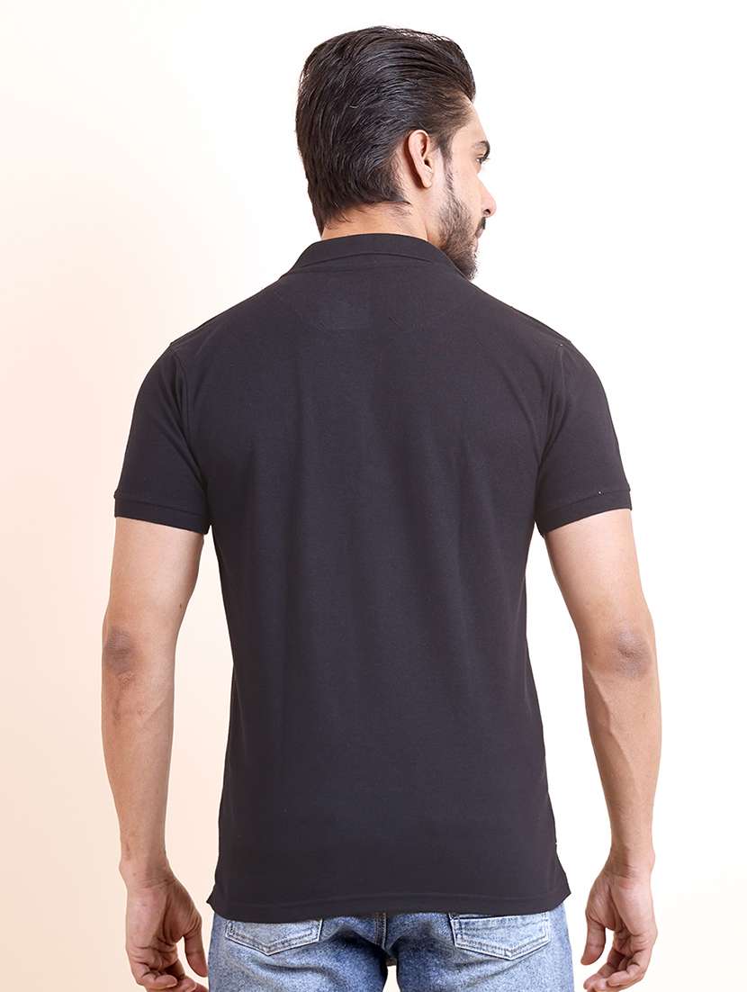 men solid short sleeve polo t-shirt - 22357022 -  Standard Image - 3